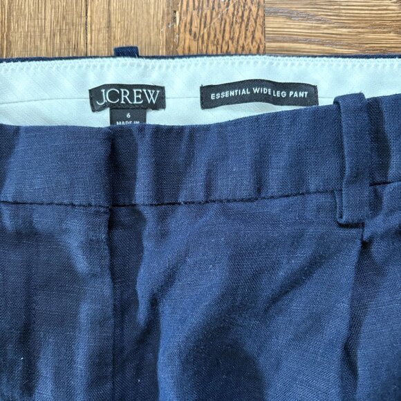 J. Crew Wide-Leg Essential Pant in Linen - Picture 4 of 4